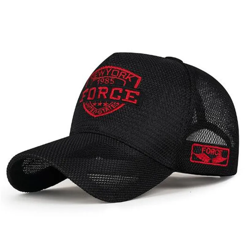 

Summer Women's Hat Hollow Mesh Breathable Baseball Caps For Men Embroidery Sunscreen Travel Hat Camping Fishing Cap Snapback Cap