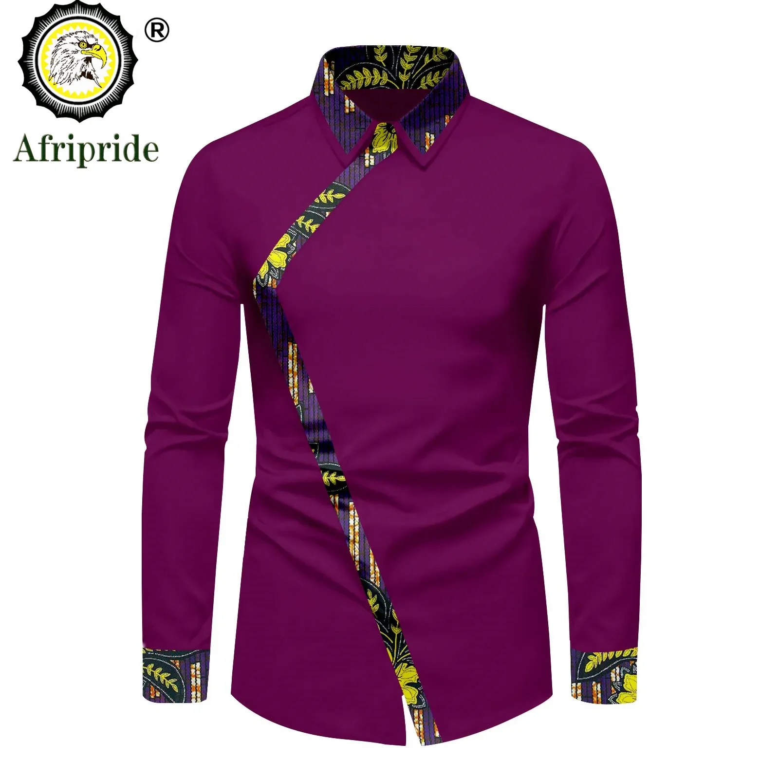 Dashiki African Men`s Shirt Ankara Style Long Sleeve Design Collar Print Shirt Men Dress Shirts Crop Tops Bazin Riche A2212014