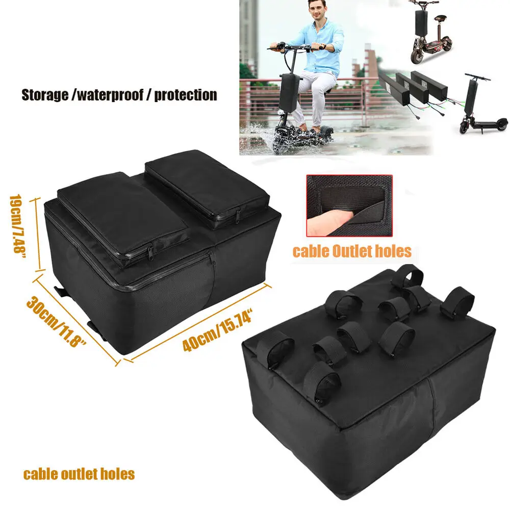 40cm157ElectricScooterBatteryBagCaseBicycleFrontWaterproof