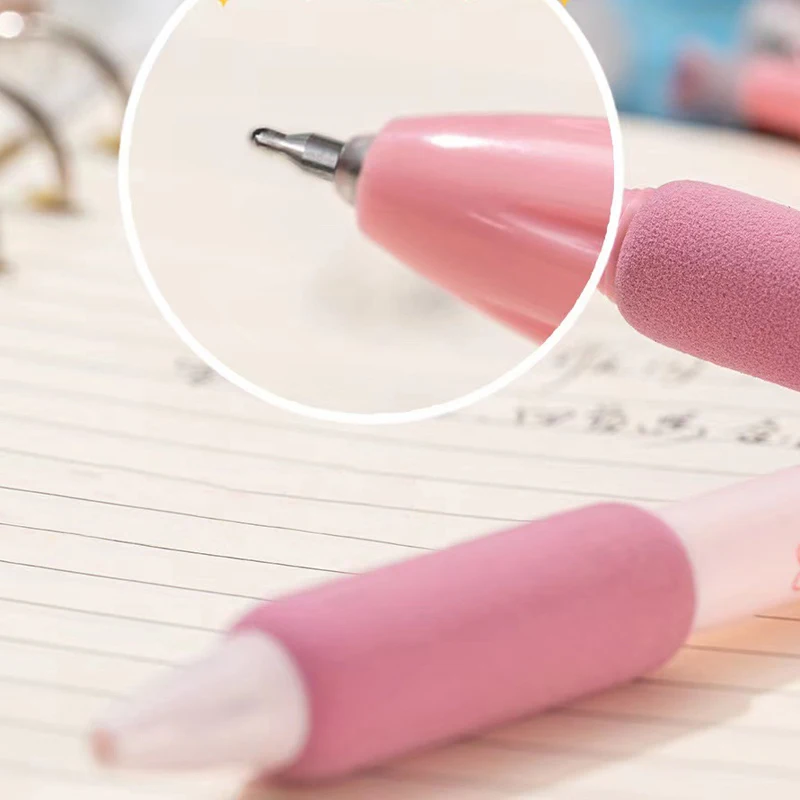 학생용 사쿠라 젤 펜 세트, 블랙 리필 필기펜, 소프트 터치 문구, 학교 사무용품, 0.5mm, 4 개/팩