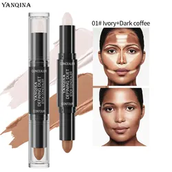 Contour Stick Duo: Double-Ended Highlight & Shadow Cream, Waterproof Full-Coverage Concealer (8526-1)