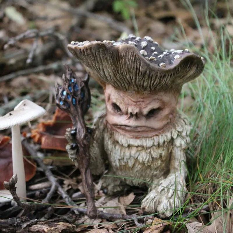 

Dropshipping New Fashion Fairytale Creative Mushroom Dwarf Monster Elf Fairy Garden Resin Statue Home Garden Ornament Decoration