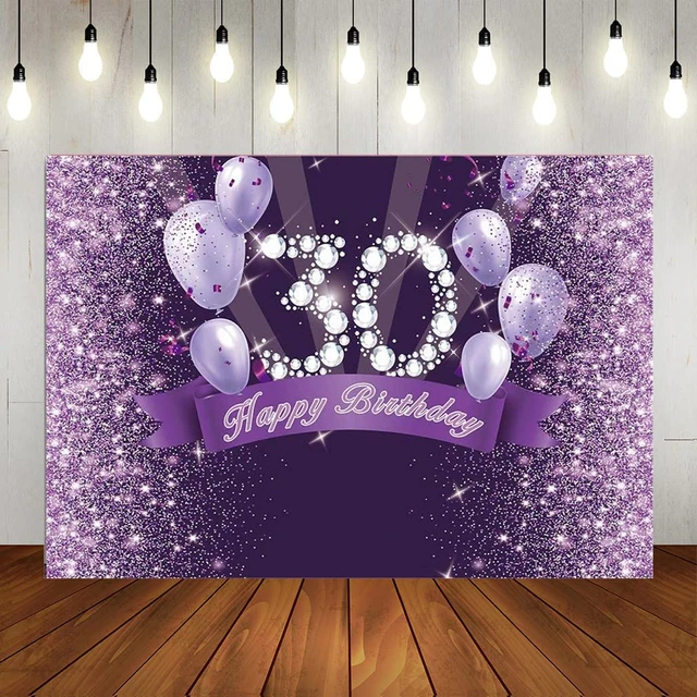 Décoration de fond de fête d'anniversaire pour femme, or rose, ensemble de  ballons d'anniversaire, toile de fond, travailleur, 30, 40, 50 - AliExpress