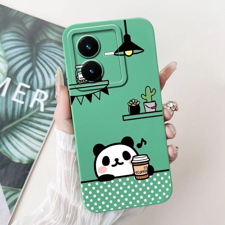 Stylish Painted Soft TPU Phone Case for Vivo Y22 Series - 6.55'' Bumper Cover