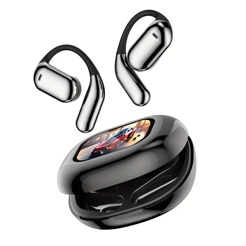 Open Ear Headset Wireless Bluetooth Earbuds Intelligent Touch Screen Headphones Built-in Mic Sport Earphones for Running Fitness bluetooth earphone