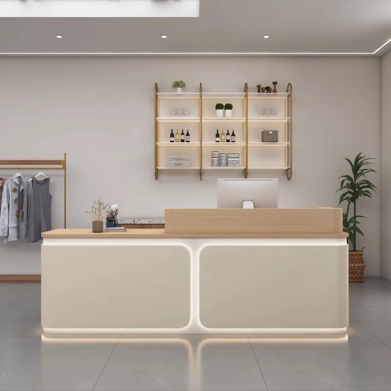 Beauty Salon Counter Outdoor Store Business Display Supermarket Cashier Desk Table For Aesthetics Bank Reception Bar Shop