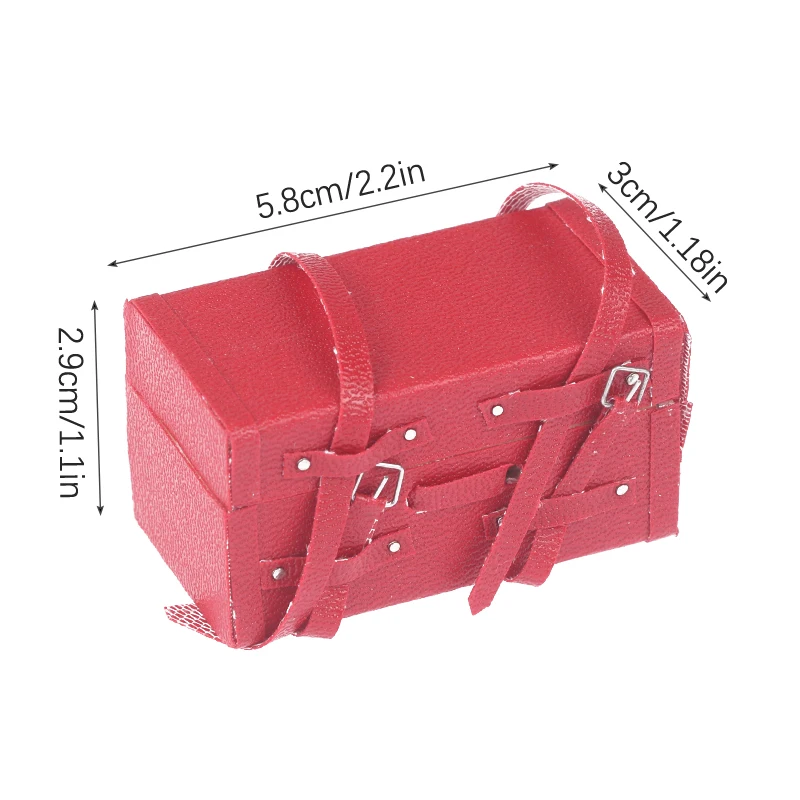 1:12 casa delle bambole valigia in miniatura valigetta portabagagli Mini borsa per la decorazione della casa delle bambole i bambini fanno finta di giocare con i giocattoli