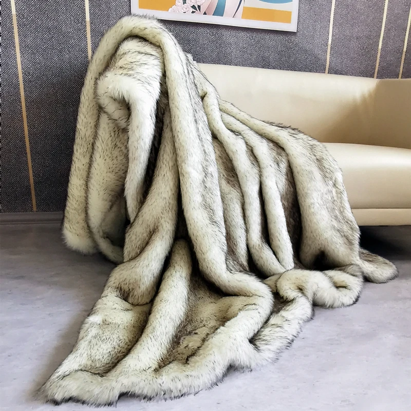 Luxury Faux Fox Fur Blanket 2