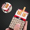Luxury Bling Cigarette Box Holder for Woman Men Leather Cigarette Case Smoking Accessories Button Design 6