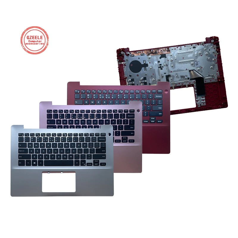 

Keyboard Palmrest Cover For DELL Inspiron 14-5000 14-5482 5488 5480 US English Laptop Backlit Sil