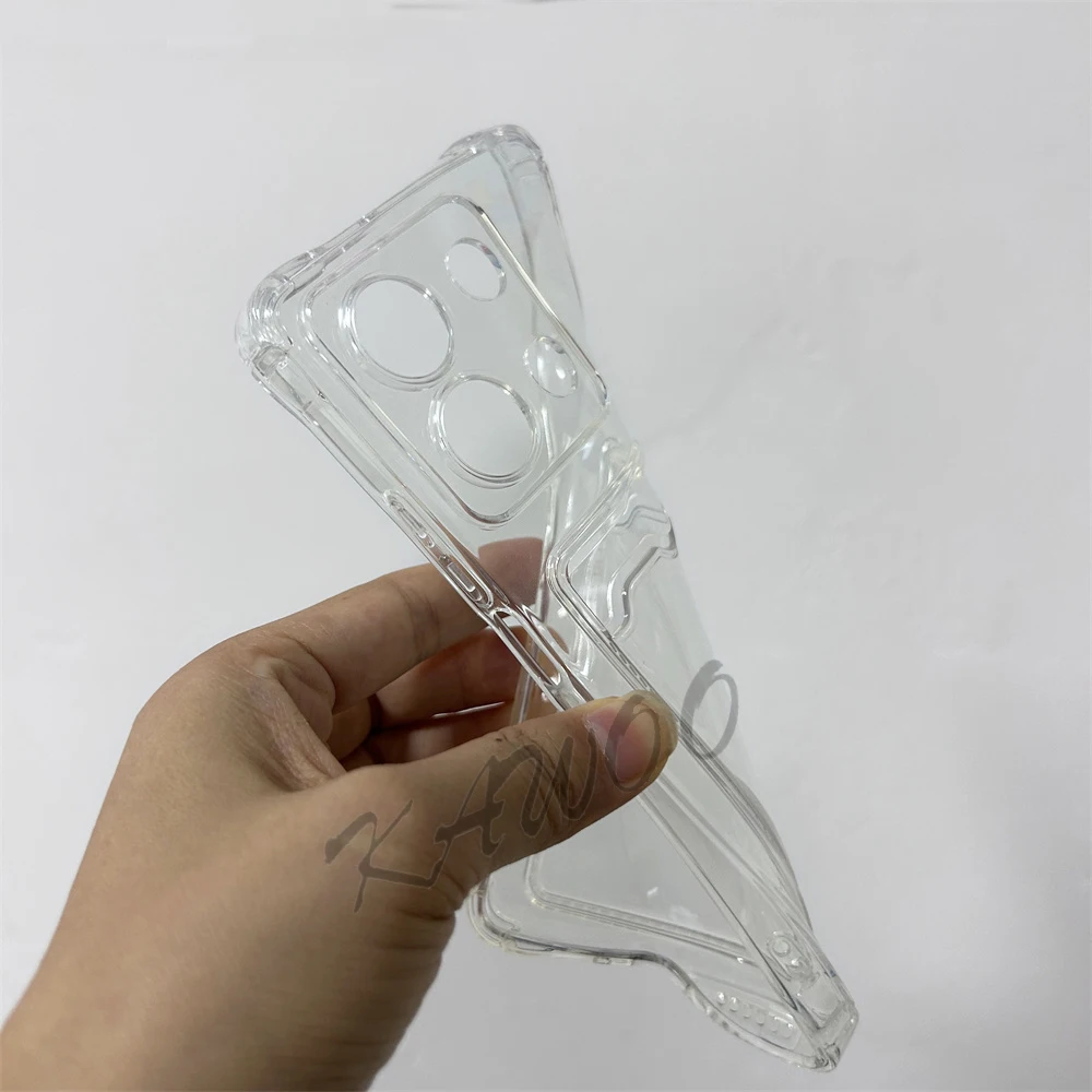 Transparent Card Slot Holder Wallet Slim Soft TPU Case Cover