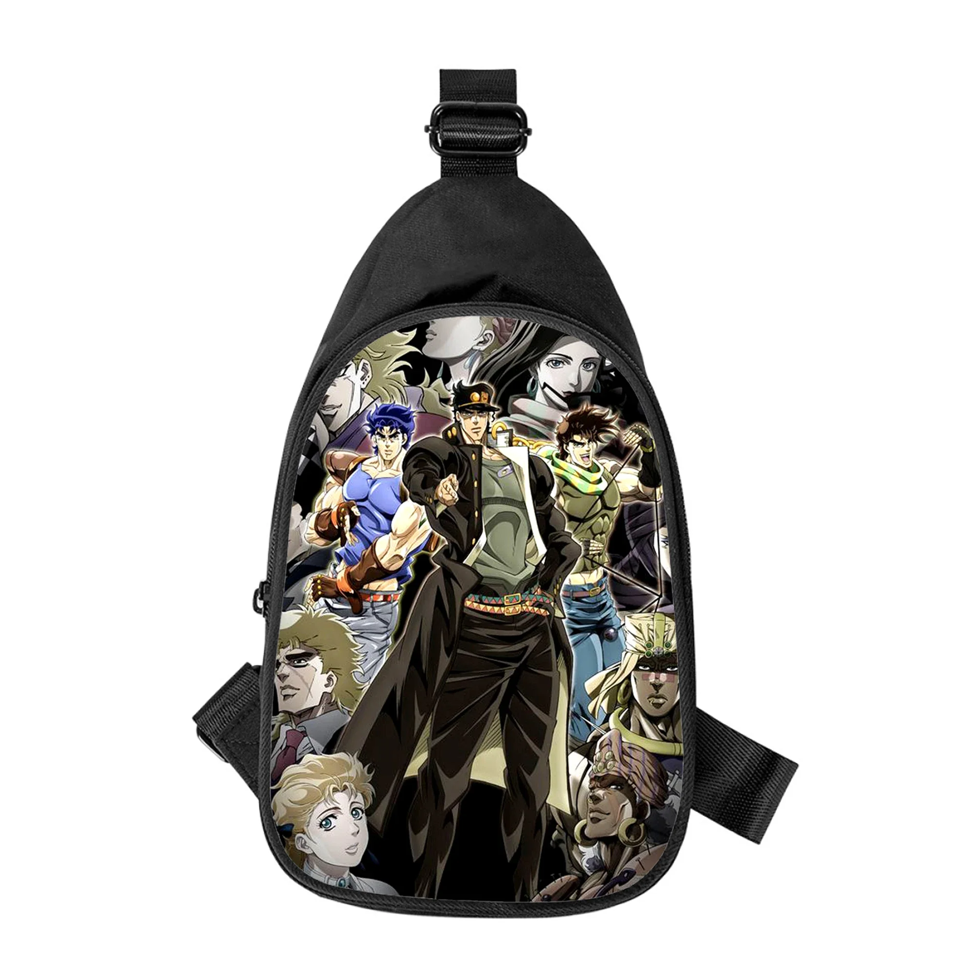 JoJo's Bizarre Adventure-Bolso de pecho cruzado diagonalmente para hombre y mujer, bolso de hombro, paquete de cintura escolar para marido, paquete de pecho para hombre