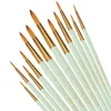 12 pcs Professional Paint Brush Round Pointed Tip Nylon Hair Artist Acrylic Brush for Acrylic Watercolor Oil Painting Body Paint 1