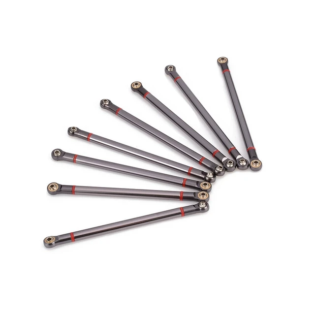 8Pcs Wheelbase Link Rod Aluminum Alloy Link Rod 313Mm For 1/10 Rc Car Crawler Axial Scx10 5