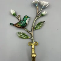 Vintage Flower Shaped Decorative Wall Hooks Rack Hangers for Hanging Clothes Coats Towels Keys Hats,Metal Mounted Wall Hook 2