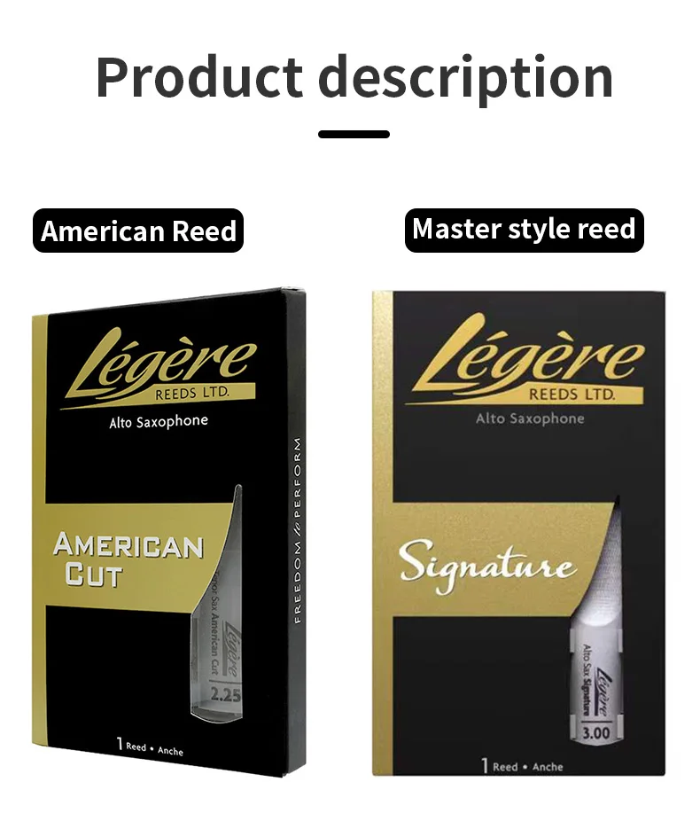 Description Picture 4 of itemLegere Signature Synthetic Reed Alto Soprano Tenor Baritone Saxophone reeds SAX