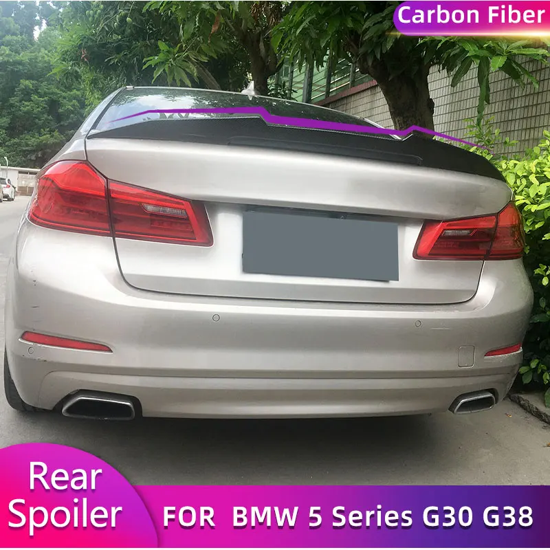 

Carbon Fiber Car Rear Trunk Spoiler Wings For BMW 5 Series G30 G38 520i 530i 550i 2018 2019 Auto Rear Boot Lid Wing Lip Spoiler