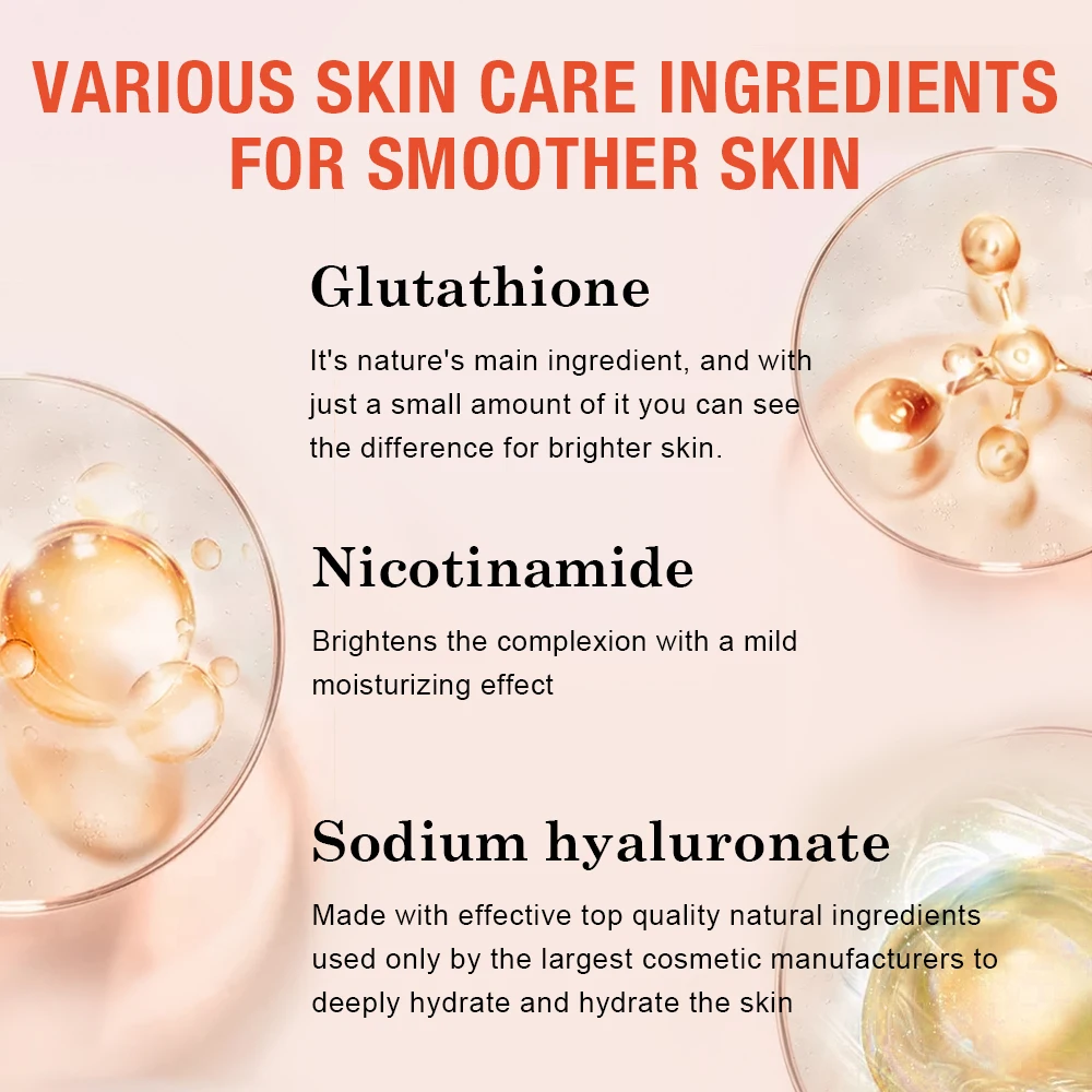Glutathione Whitening Soap Bar Facial Full Body Cleaning Shampoo Dark Spot Acne Remover Moisturizing For Underarm Skin 5