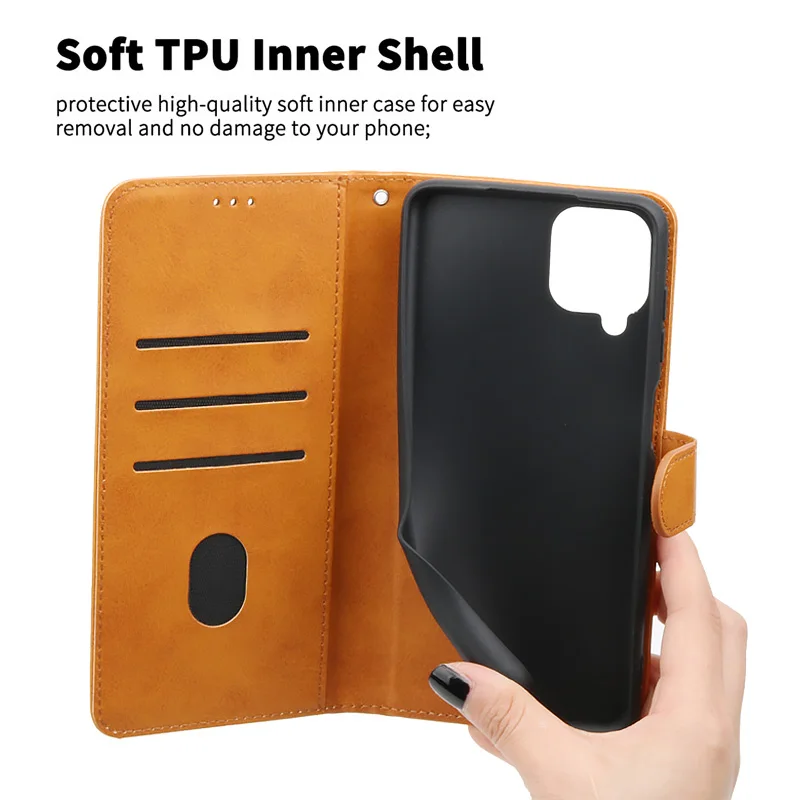Leather Flip Wallet Case - Versatile Style and Protection