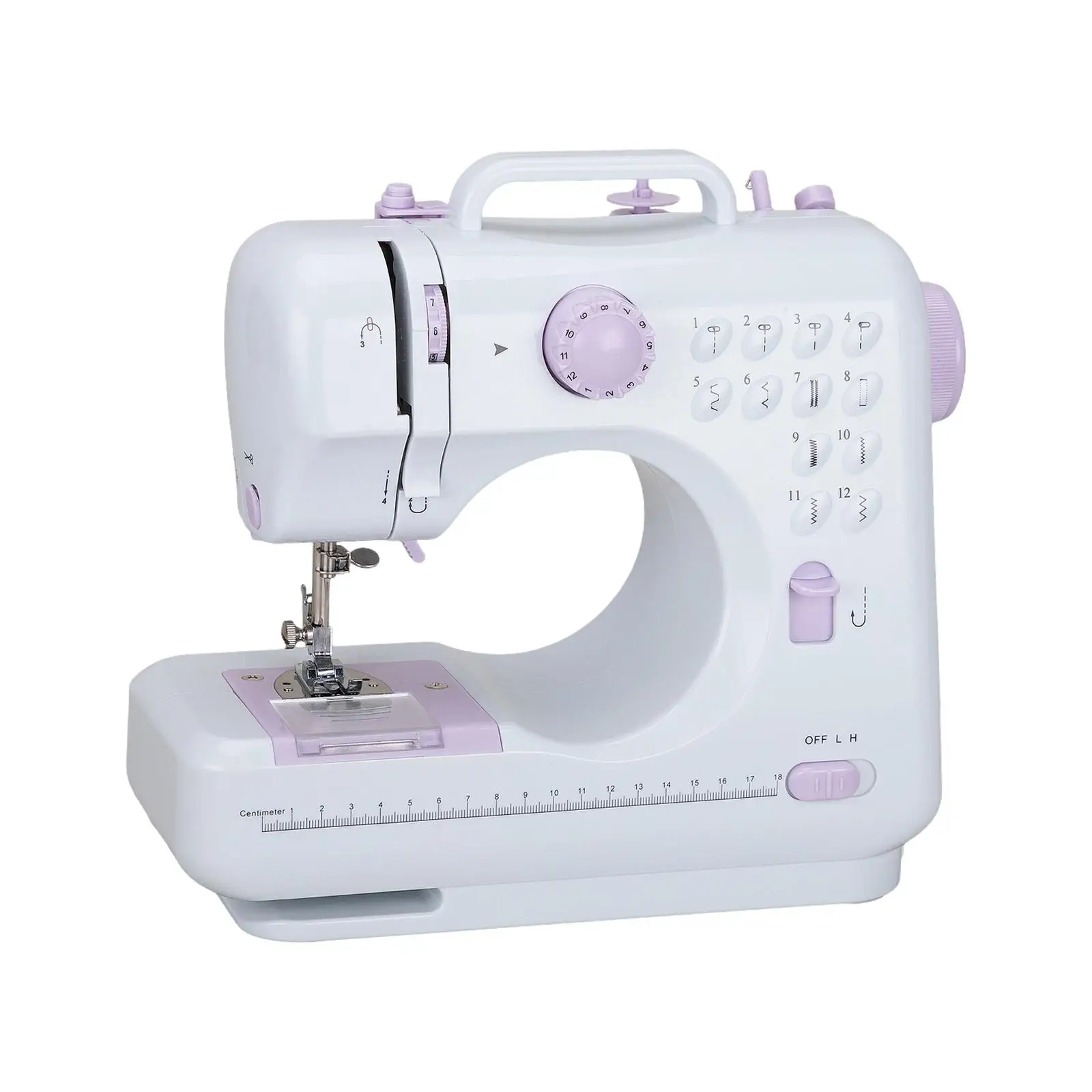 Electric Sewing Machine Lightweight Sewing Lover Gifts with 12 Stitch Durable with Thread Cutting Double Thread Sewing Two Speed