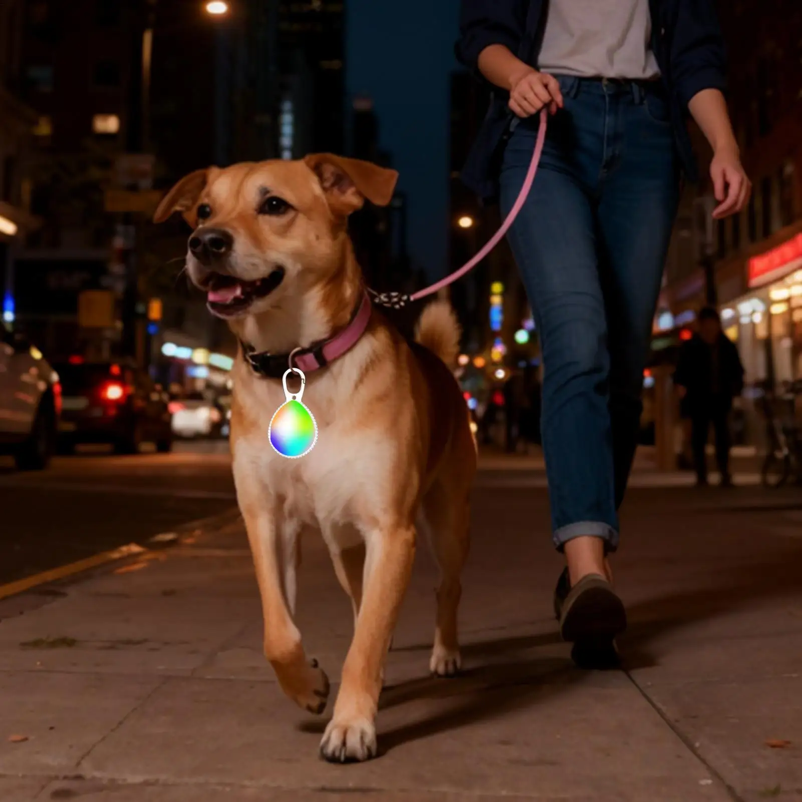 Lights For Dog Collars Rechargeable Clip On 3Pieces Flashlight Waterproof Light For Dog Collar At Night For Evening Walks