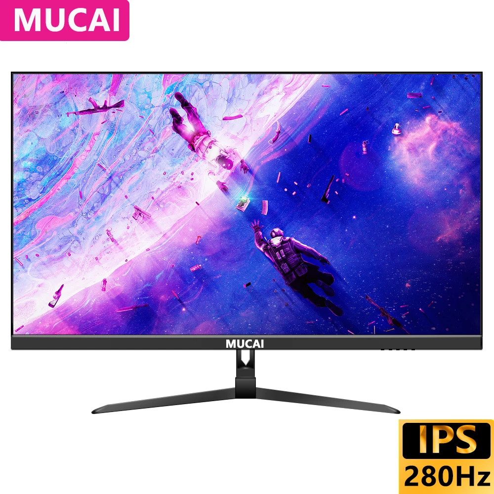 

MUCAI 27 Inch Monitor 240Hz IPS LCD Display PC 280Hz HD Desktop Gamer Computer Screen Flat Panel HDMI-Compatible/DP/1920*1080