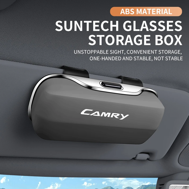 자동차 안경 케이스 상자 선글라스 홀더 Sun Visor 보관 보호 프레임 상자 안경 클립 Toyota Camry 용 휴대용