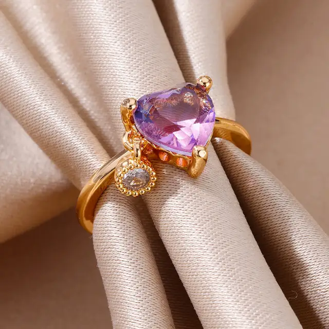 Cameo Oro 18K Oro Rosa Anello Fidanzamento Donna,