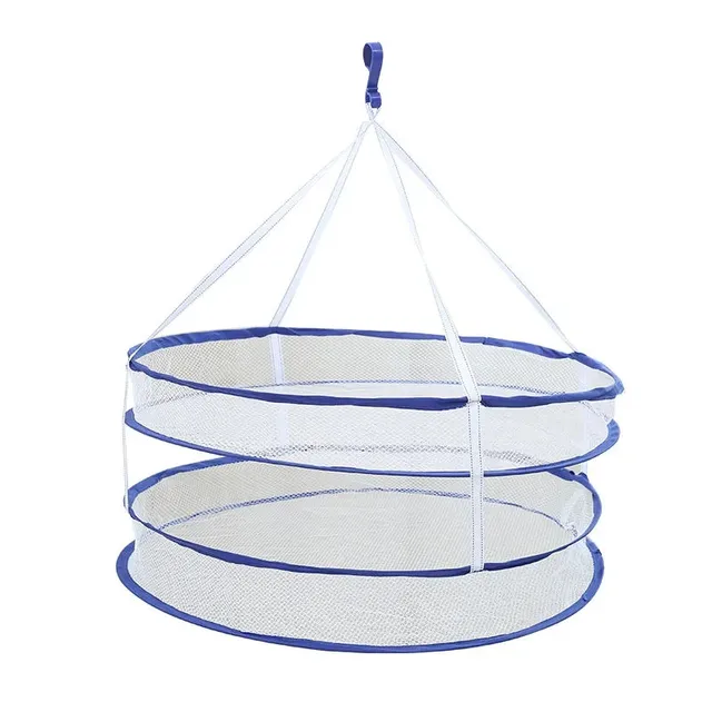 Összecsukható Ruhadarab Ruhák Lapos Szárító Háló Zokni Pulóver Állvány Méhsejtek Kerek Szélálló Lógó Mosó - Image 4
