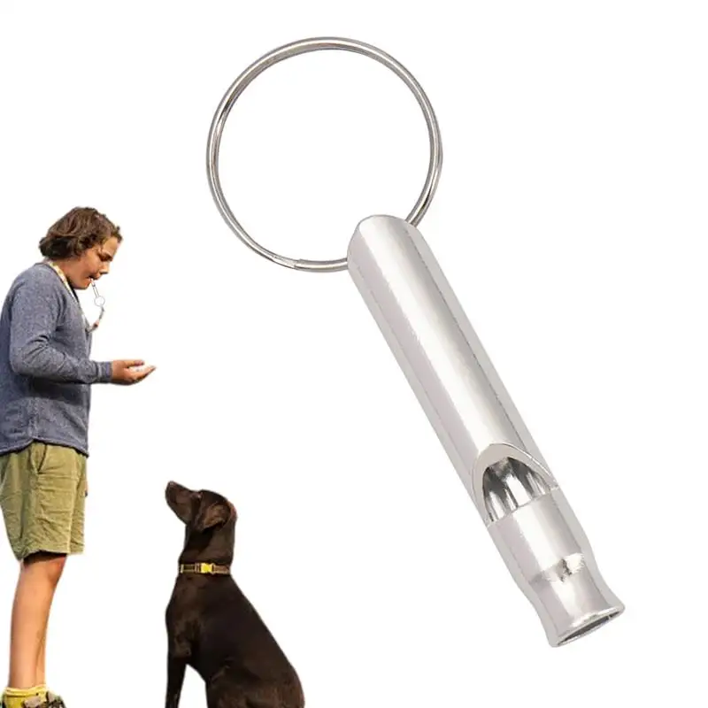 Ultrasonic Dog Whistle Aluminum Alloy Dog Recall Whistle Anti Barking Ultrasonic Tool Portable Training Behavior Aids Stop