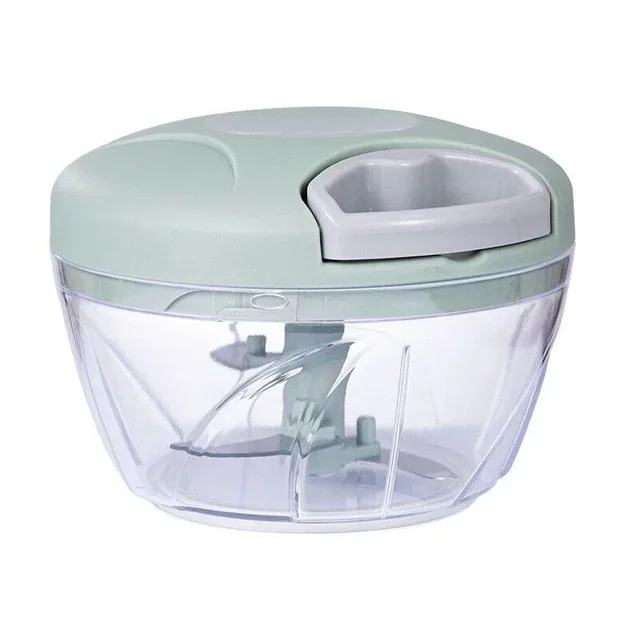 500/900ML Manual Pull Food Chopper,Hand Pull String Garlic Chopper for Kitchen,Small Food Processor with Stainless Steel Blades 7