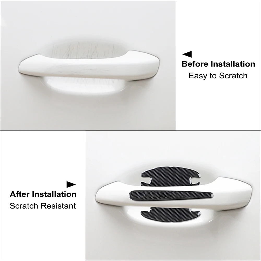 8 Pcs Car Door Bowls Handle Protective Sticker Auto Accessories For Opel Astra H J G K Insignia Corsa C D Vectra C B Meriva a door handle sticker car sticker protector