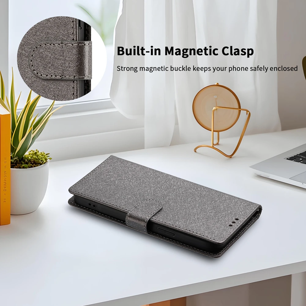 Vintage Magnetic Flip Leather Wallet Case - Shockproof Stand Cover