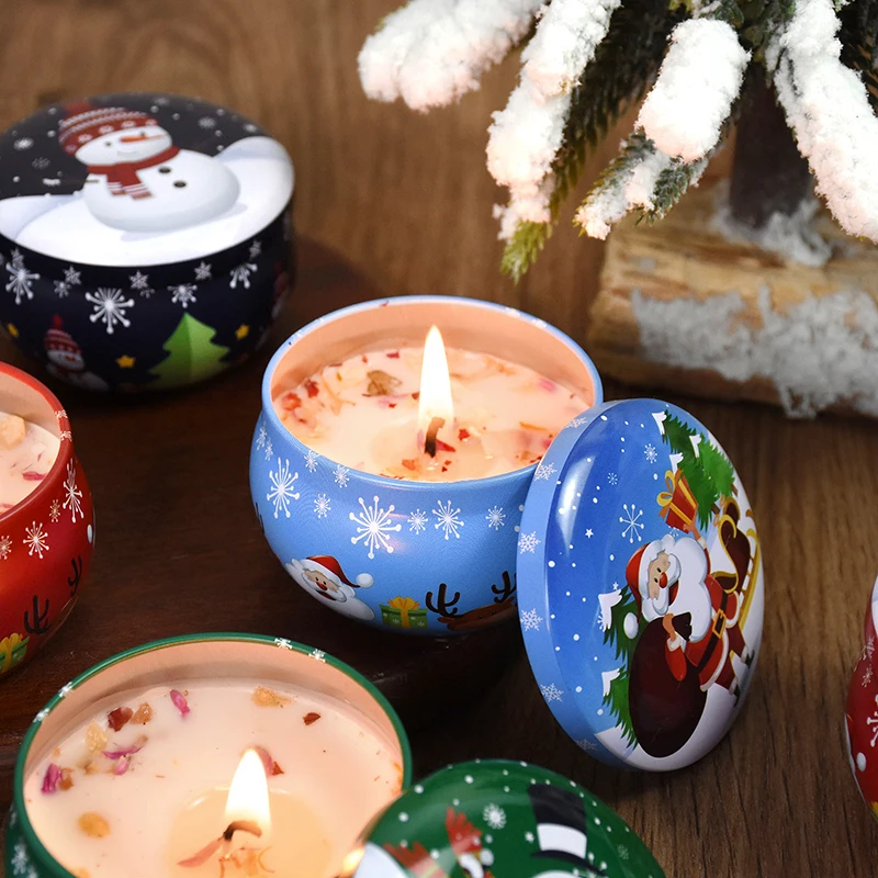 Festive Aromatherapy Candle Jar - Holiday Scented Home Decor & Gifts