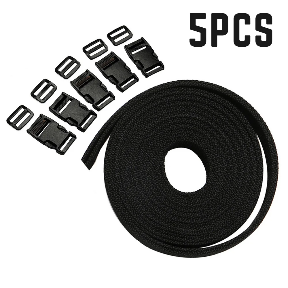 Nylon Webbing Straps 11Pcs 4M for Bags Making Plastic Buckles 25mm Flat Side Release Buckles Clips for DIY Luggage nylon webbing tape nylon webbing webbing ribbon