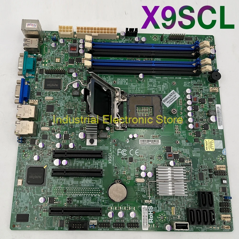 Материнская плата X9SCL для супермикро сервера LGA1155 E3-1200 V1 V2 серии 2-го и 3-го поколения Core i3 DDR3 SATA 2,0 PCI-E 3,0 USB 2,0