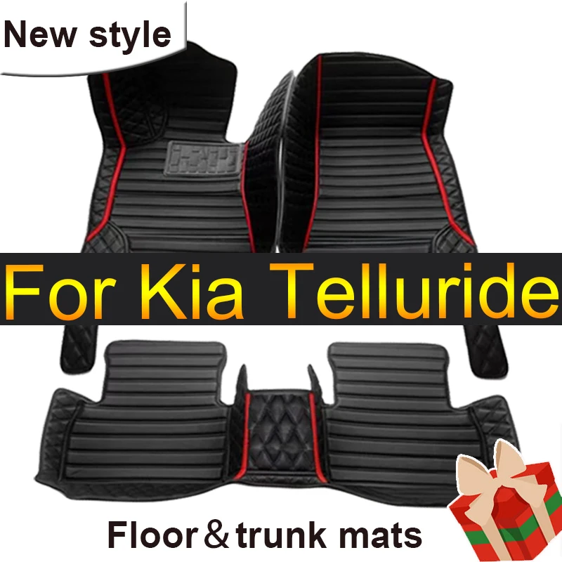 

Car Floor Mats For Kia Telluride ON 2020~2023 7seat Waterproof Protective Pad Carpete Automotivo Car Mats Floor Car Accessories