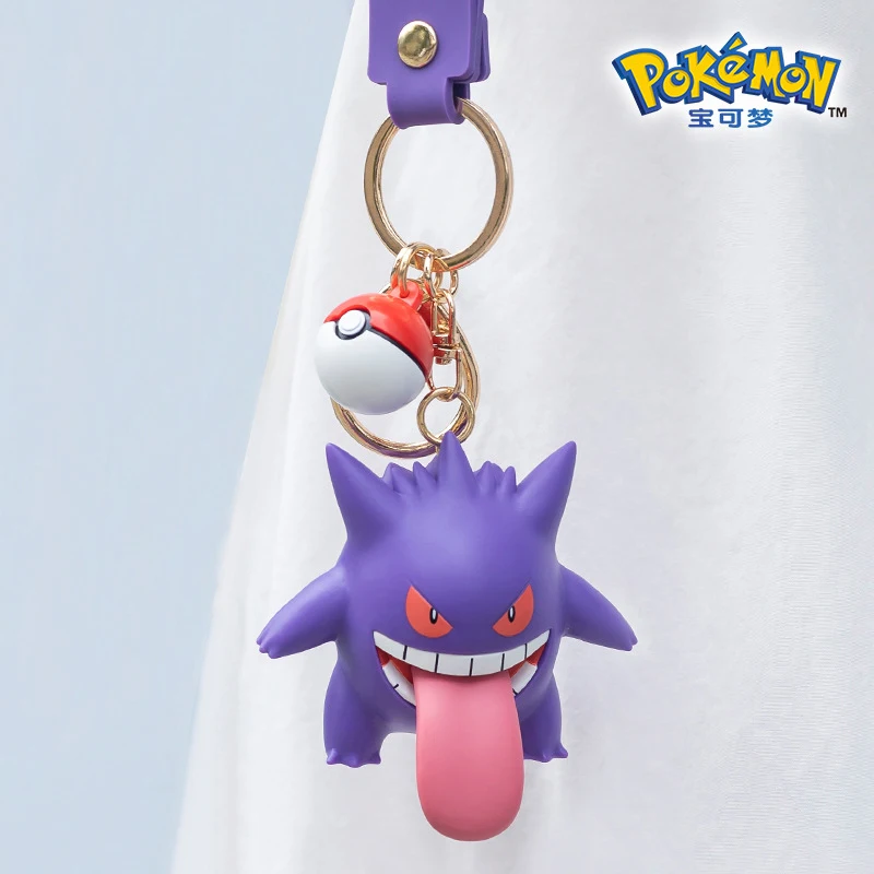 

Kawaii Pokemon Pikachu Jigglypuff Gengar Keychain Animation Peripherals Key Advanced Hanging Ornaments Couple Bag Accessories