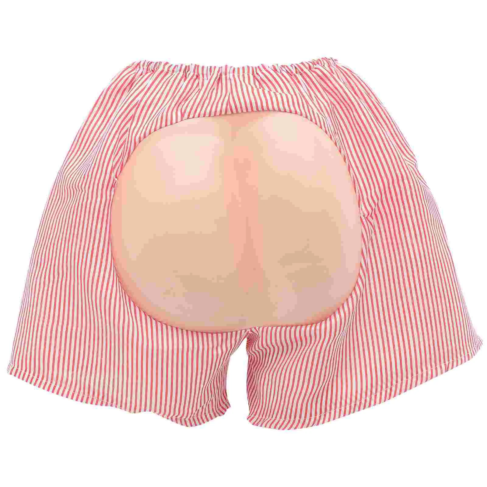 Highly Elastic Waistband Mooning Costume Shorts Funny Butt Beach Pants Halloween Carnivals Cosplay Adult Unisex Eva Material Red