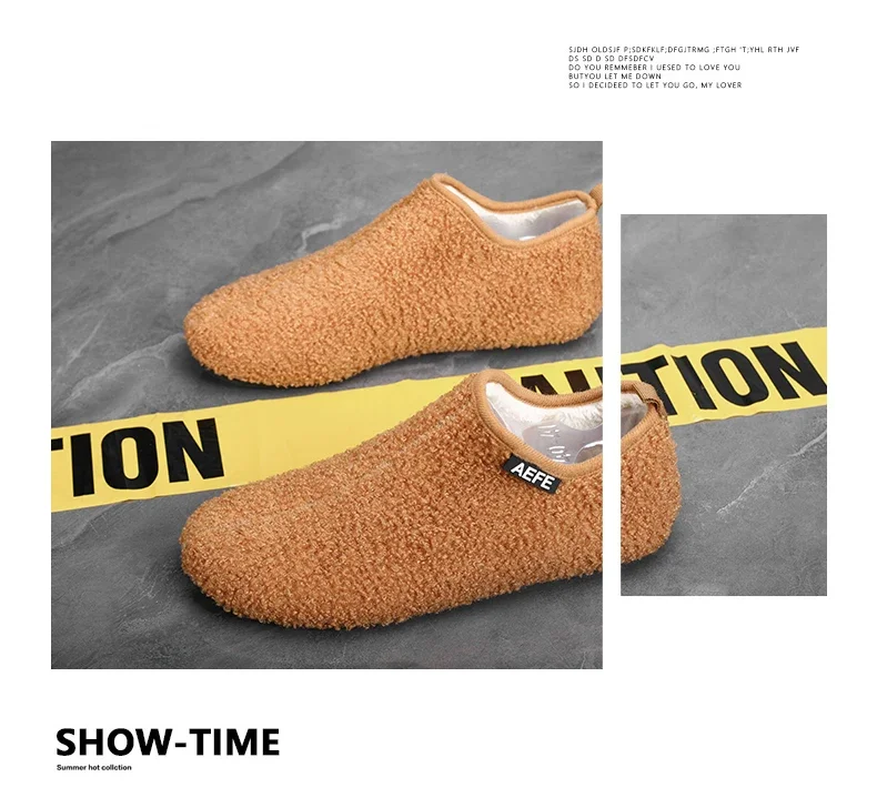 S9b588dab44c1404bafcad1b52c7c38b7A Warm Lightweight Cotton Slippers for Men Plush Winter Home Loafers