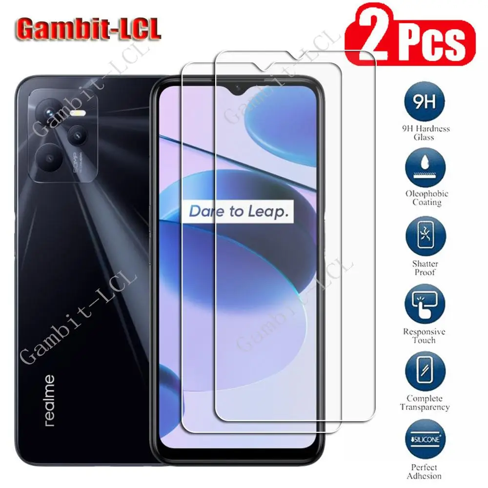 

Оригинальное защитное закаленное стекло для Realme C35 6,6 дюйма RealmeC35 RMX3511, 2 шт., защитная пленка для экрана