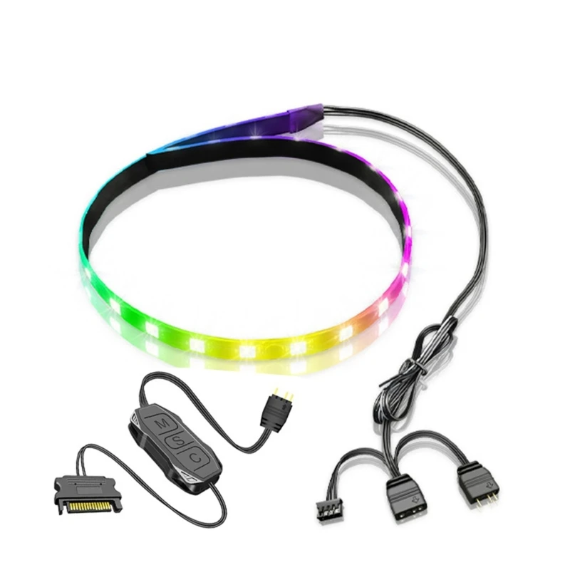 

Светодиодная лента RGB PC Магнитная лента ARGB для материнских плат 5 В 3-контактный разъем ARGB