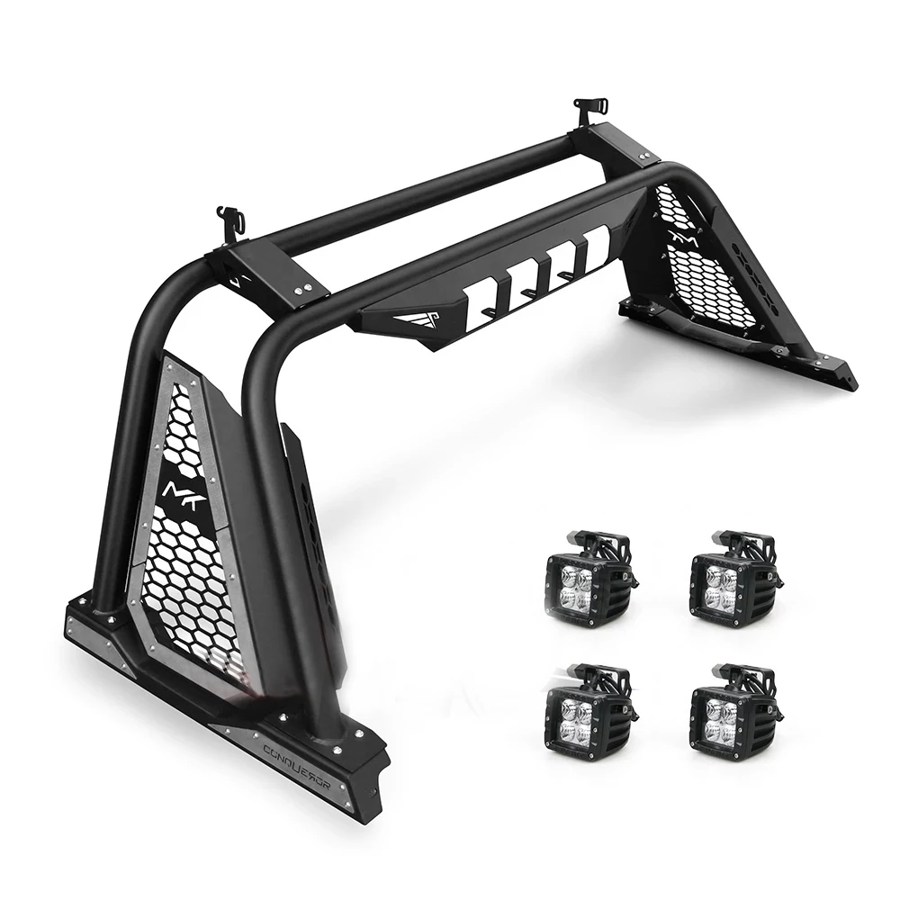 

5.5FT Pickup Truck Anti-roll Bar Chase Rack with LED Light For Ford F150 2015-2020 Raptor Limited Crew Cab Car Accessories