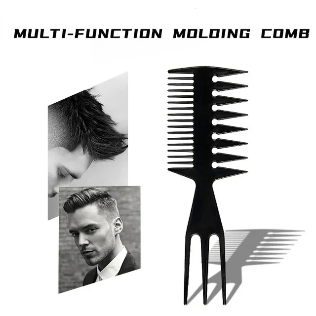 Big Teeth Double Side Tooth Combs Fish Bone Shape Hair Brush Barber Hair Dyeing Cutting Coloring Brush Man Hair Styling Tool 1