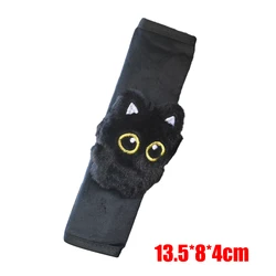 Cute Black Cat Car Seat Belt Shoulder Protector - Stylish Interior Decor Accessory (1pcs)