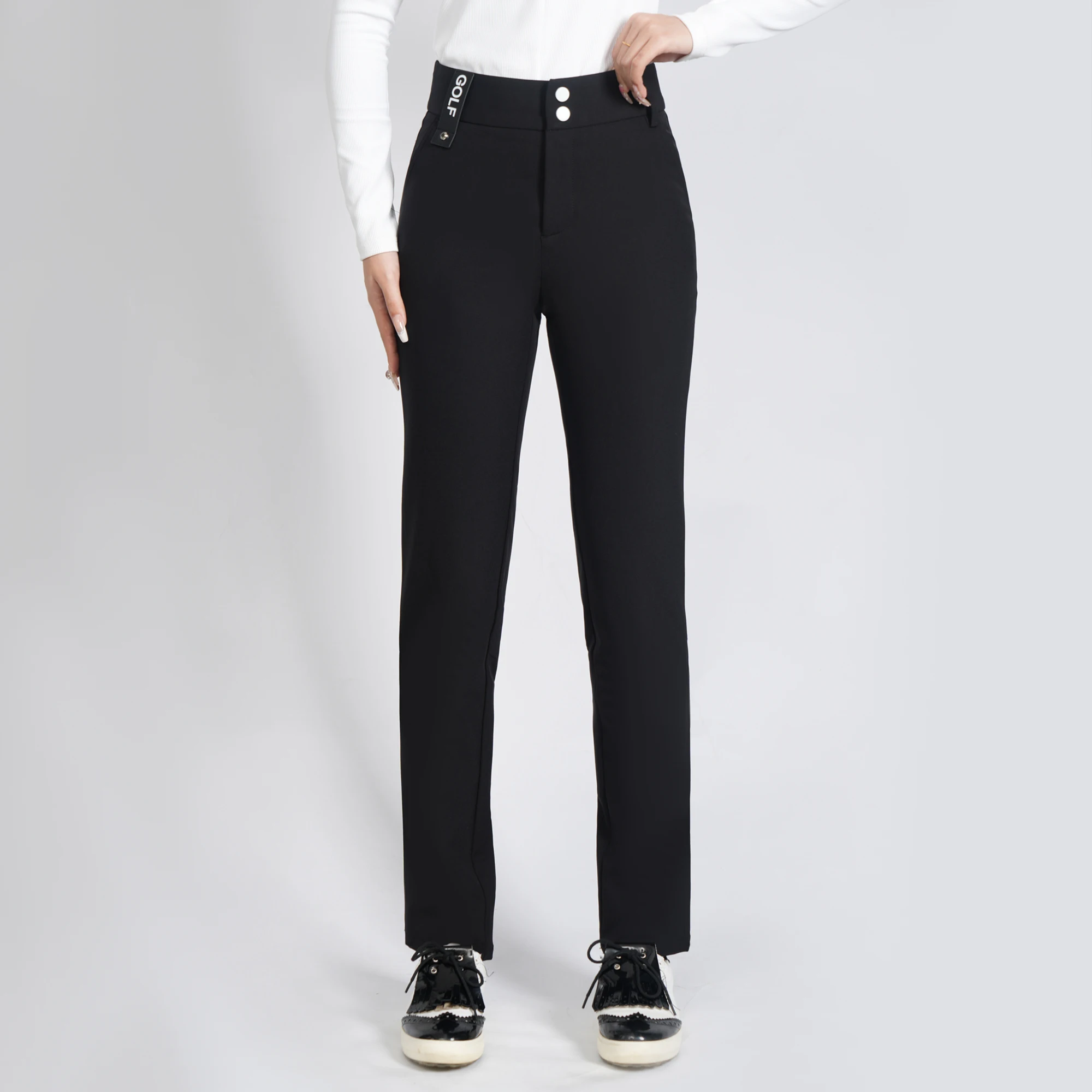 Golf Women's Pants Sttraight High Waist Causal Sportswear Elastic Brethable Golf Tennis Trousers Golf Sports Trousers