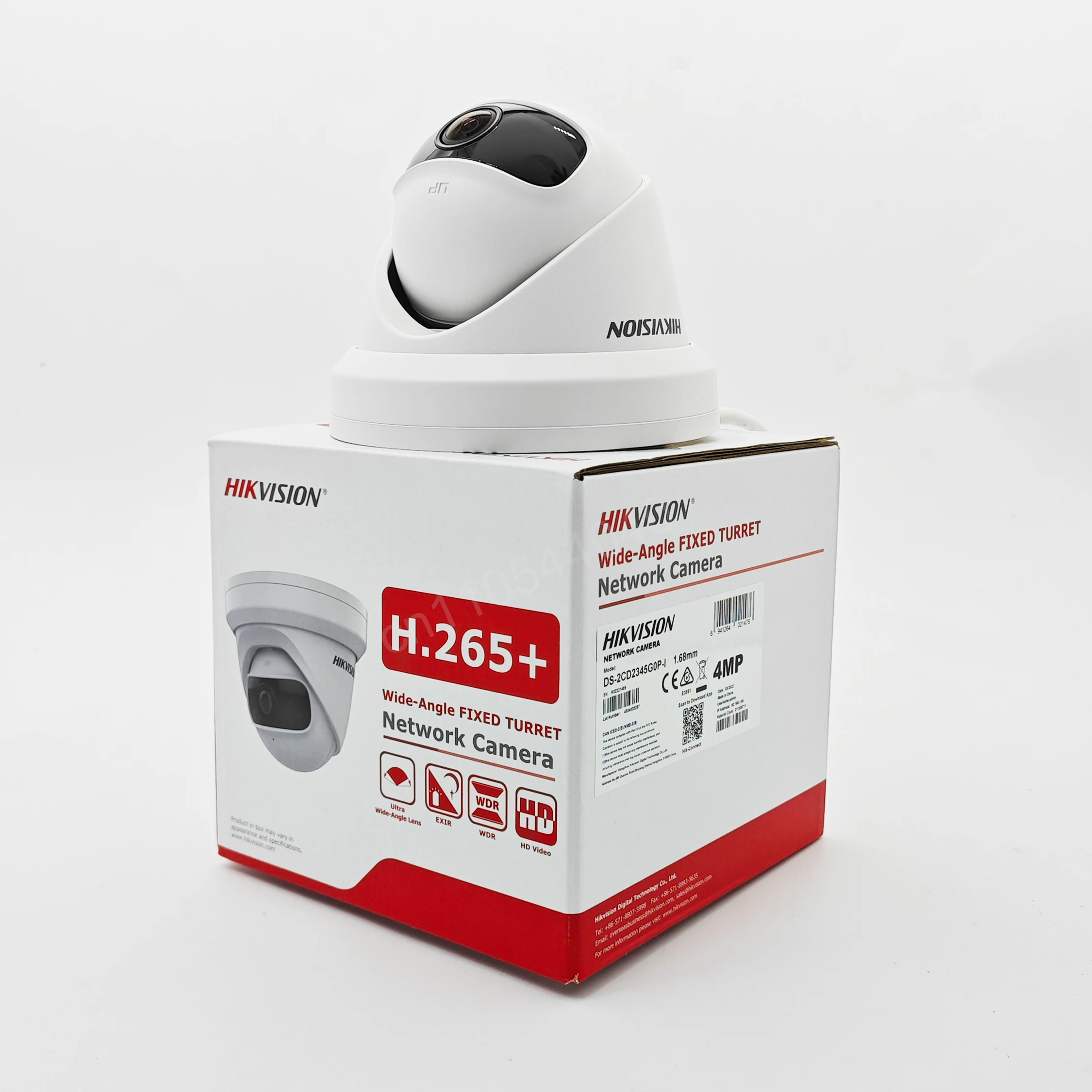  Hikvision DS-2CD2345G0P-I  IP ī޶,  ʱ ͷ Ʈũ ī޶, POE IR 10m ߰ ð, 4MP