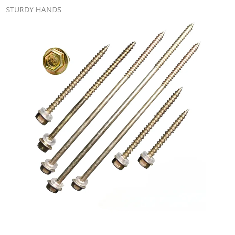 

Carbon steel external hexagonal self tapping screws extended pointed self tapping drill wood flange drilling screws