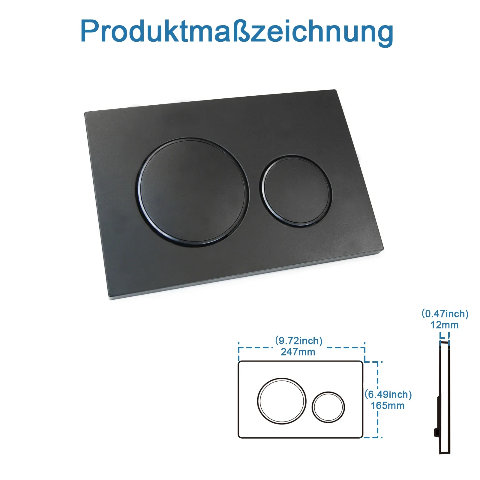 Flushing Plate with Flush Lever Set and Mounting Frame, Fits Geberit Sigma 20 Actuator Plate Spare Parts, Dual Flush, 1 Piece