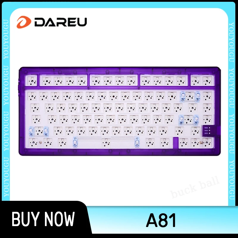 

Комплект клавиатуры Dareu A81, 3 режима, USB/2,4G/Bluetooth, беспроводная механическая клавиатура, набор клавиатуры RGB, горячая замена, пользовательский игровой Набор клавиатуры